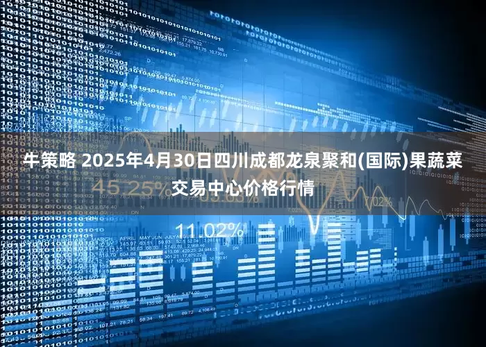 牛策略 2025年4月30日四川成都龙泉聚和(国际)果蔬菜交易中心价格行情